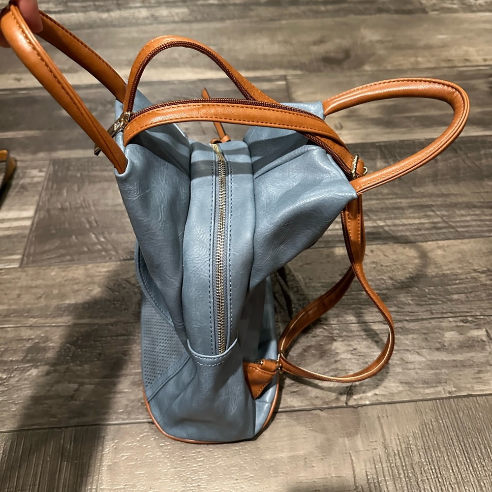 Baby Blue Backpack Purse - Picture 6 of 12